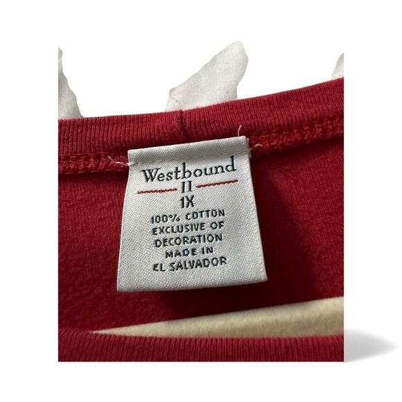 Christmas long sleeve crew neck shirt,
size 1x see measurements in picture - Picture 3 of 9